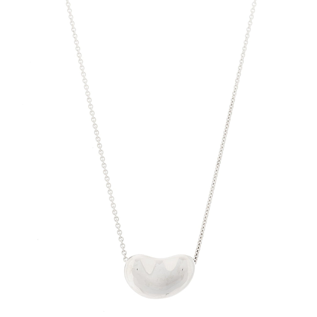 Sterling Silver 19mm Elsa Peretti Bean Pendant Necklace