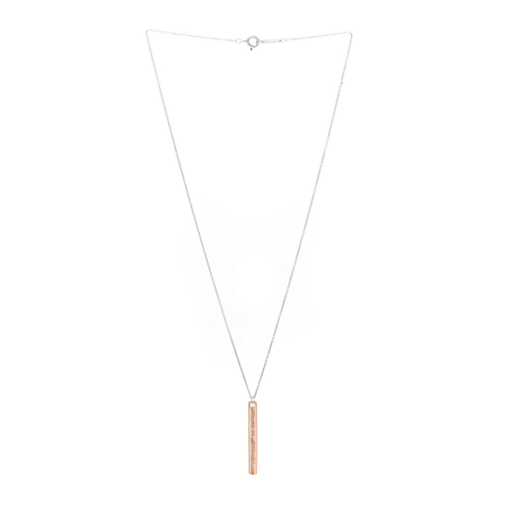 Sterling Silver Rubedo 1837 Bar Pendant Necklace