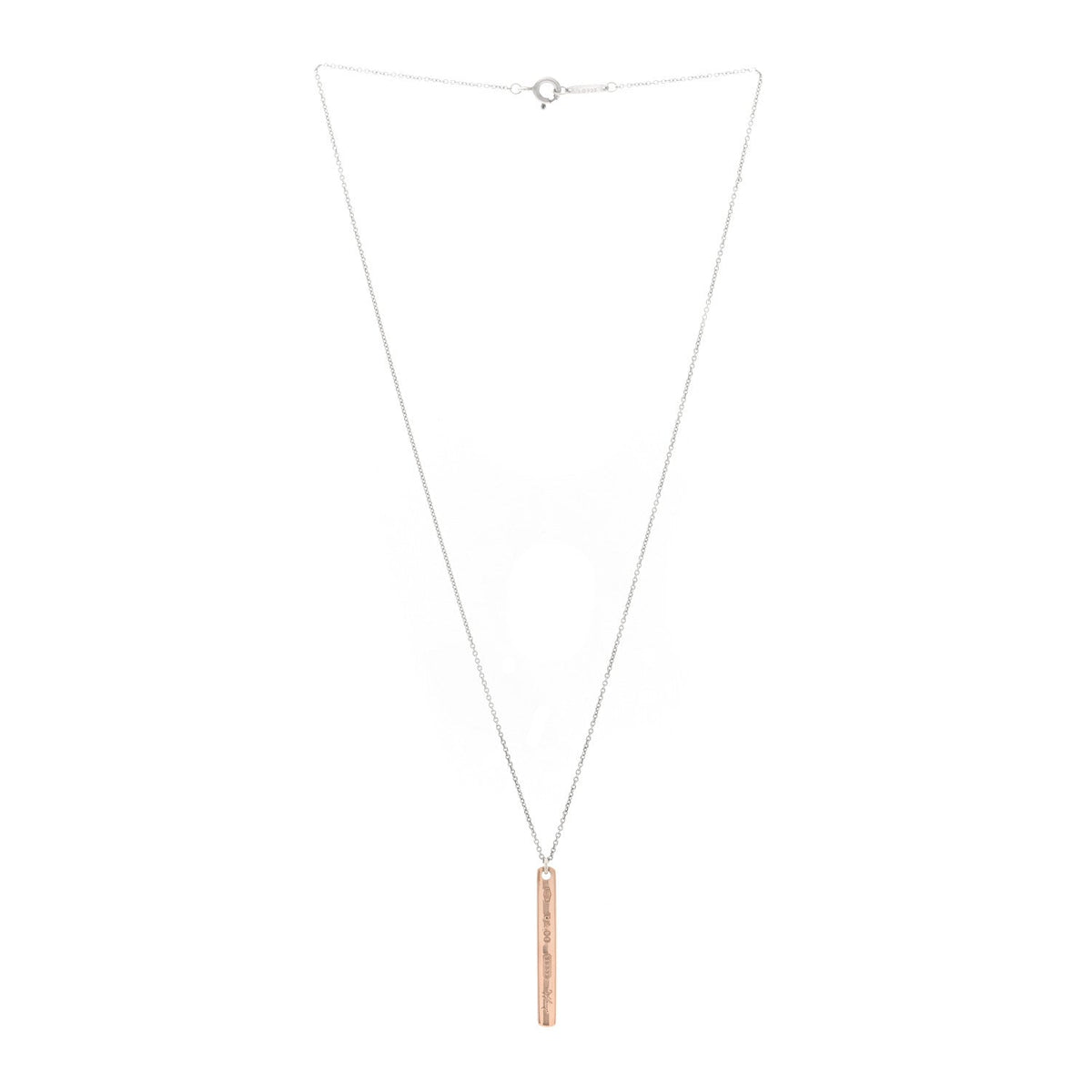 Sterling Silver Rubedo 1837 Bar Pendant Necklace