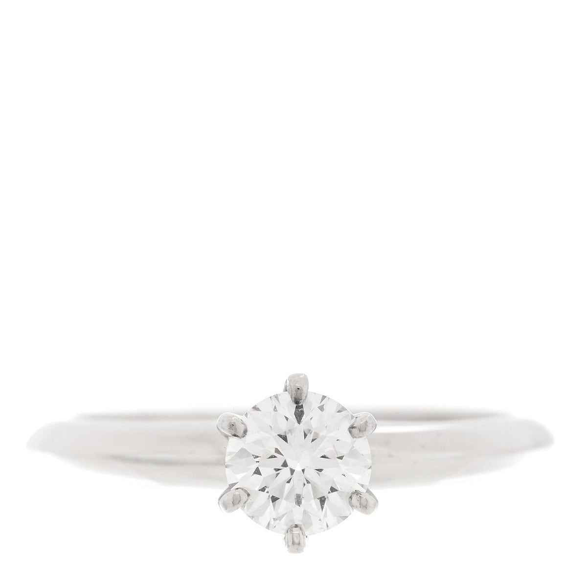 Platinum Diamond .46ct Solitaire Engagement Ring 48 4.5