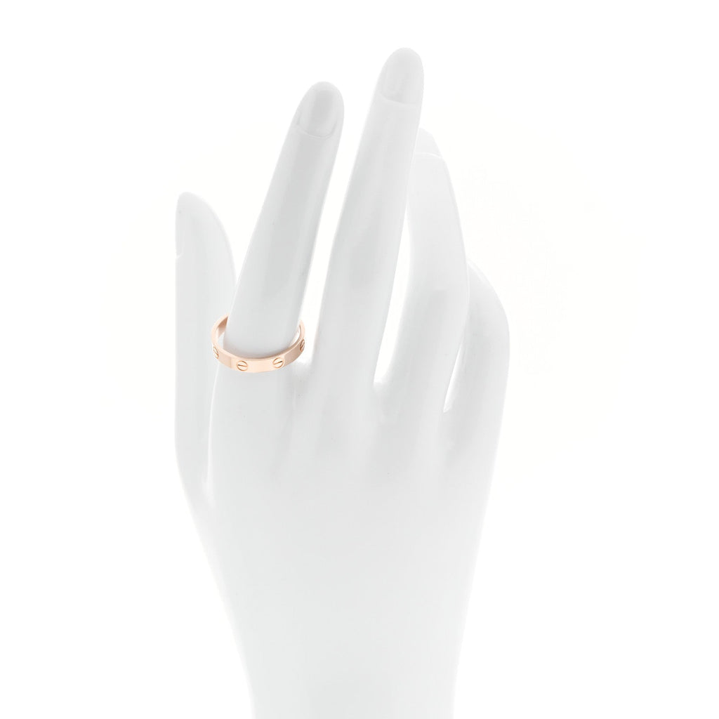 18K Pink Gold 3.5mm LOVE Wedding Band Ring 60 9.25