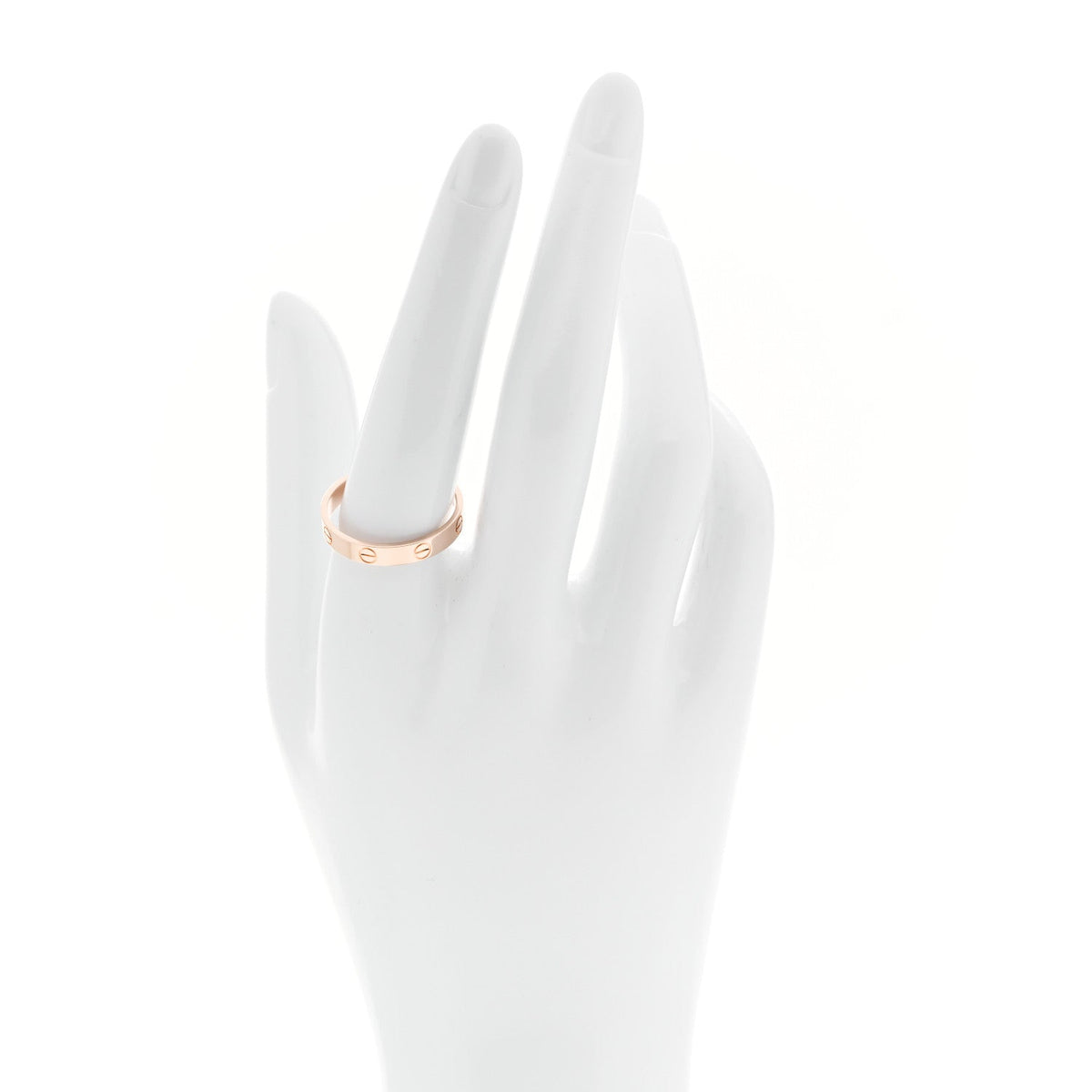 18K Pink Gold 3.5mm LOVE Wedding Band Ring 60 9.25