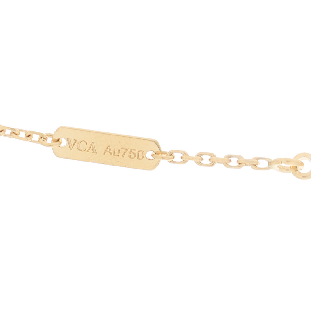 VAN CLEEF &amp; ARPELS 18K Yellow Gold Black Onyx Vintage Alhambra Pendant Necklace