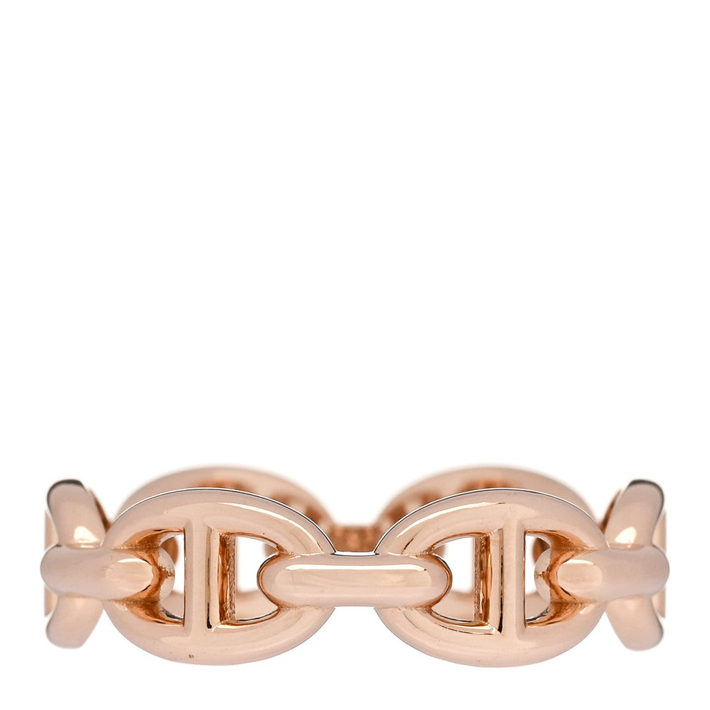 18K Rose Gold PM Chaine d'Ancre Enchainee Ring 54 6.75