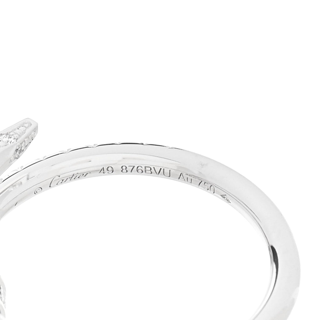 18K White Gold Diamond Juste Un Clou Paved Ring 49 5