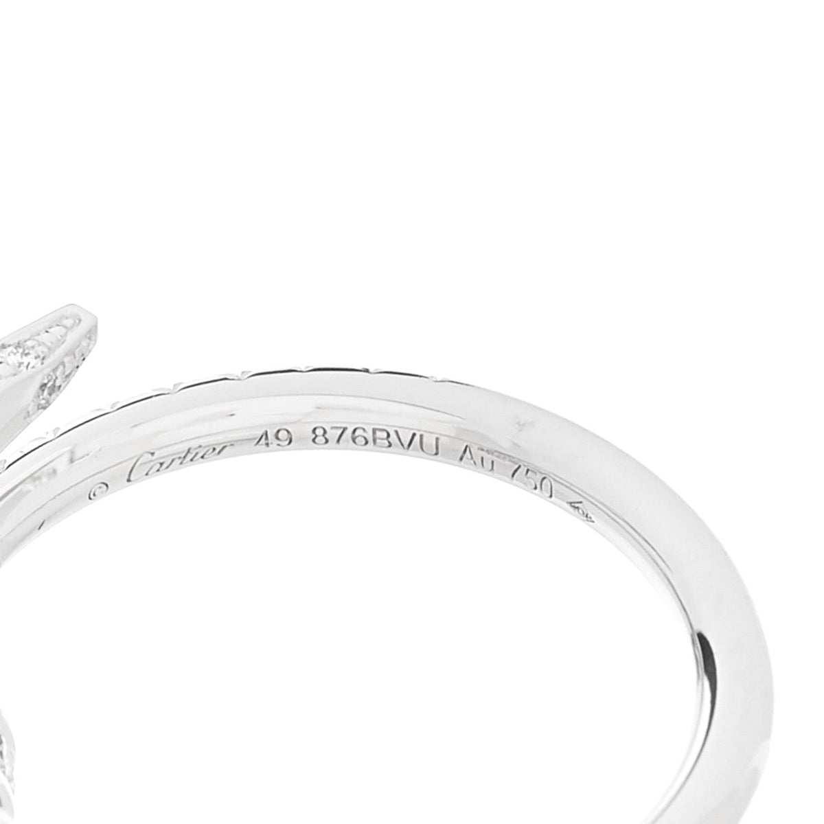 18K White Gold Diamond Juste Un Clou Paved Ring 49 5