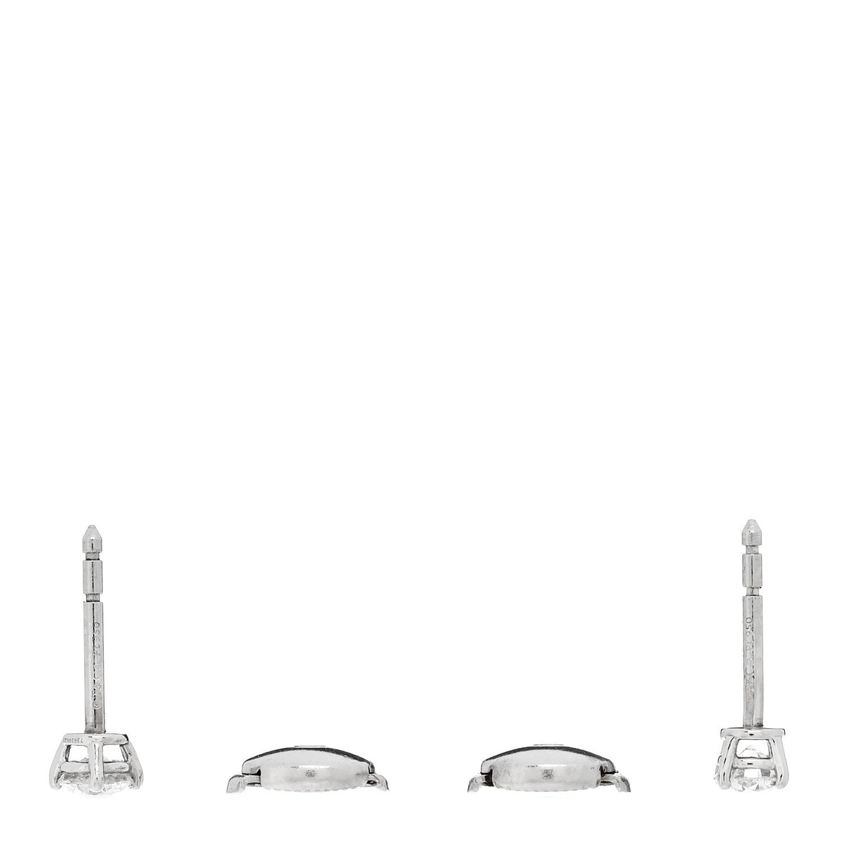 Platinum Diamond .42ctw Solitaire Earrings