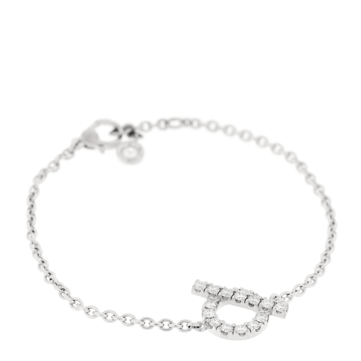18K White Gold Diamond Finesse Bracelet XS