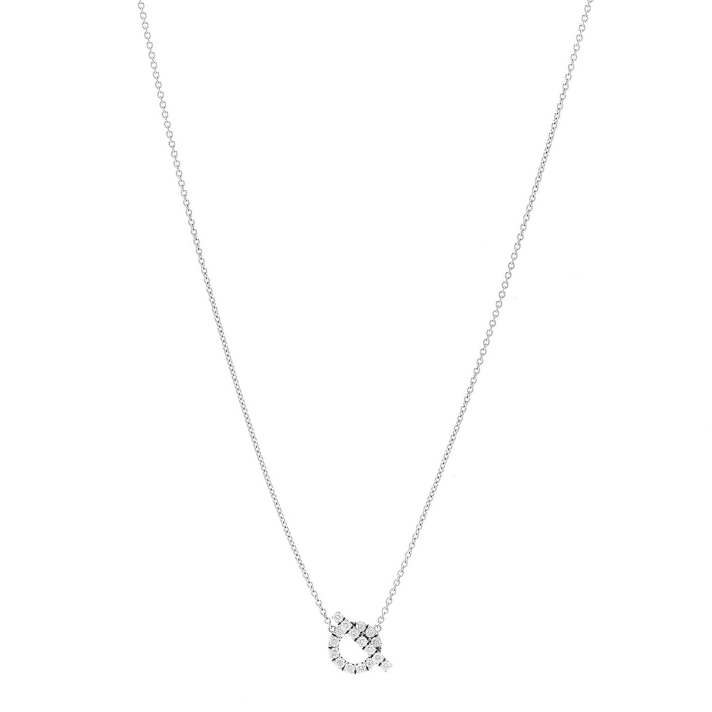 18K White Gold Diamond Finesse Pendant Necklace