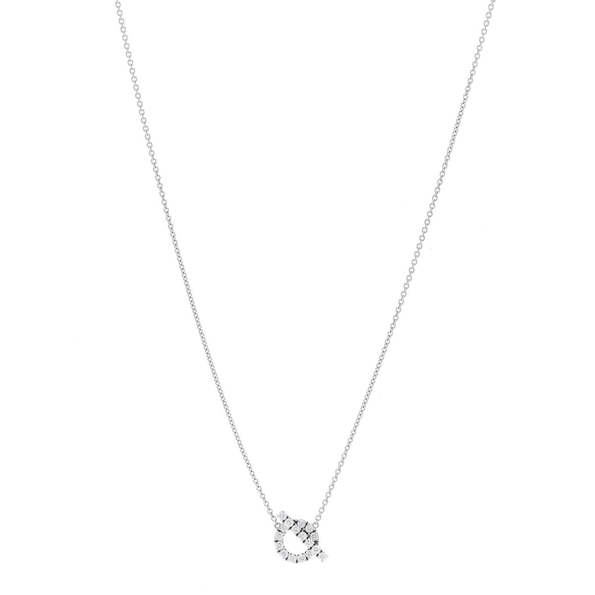 18K White Gold Diamond Finesse Pendant Necklace