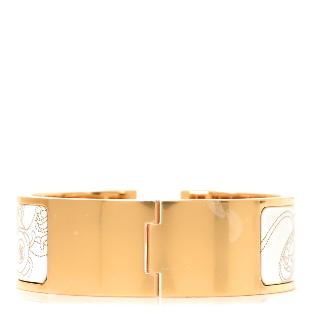 Enamel Printed Wide Brides de Gala Applique Pique Clic Clac H Bracelet PM Confetis