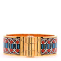 Enamel Printed Wide Balades Equestres Hinged Bracelet M