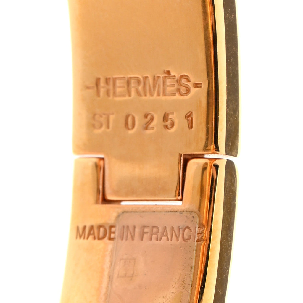 Enamel Narrow Clic Clac H Bracelet GM Creme