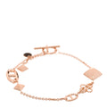 18K Rose Gold Logos Link Toggle Bracelet