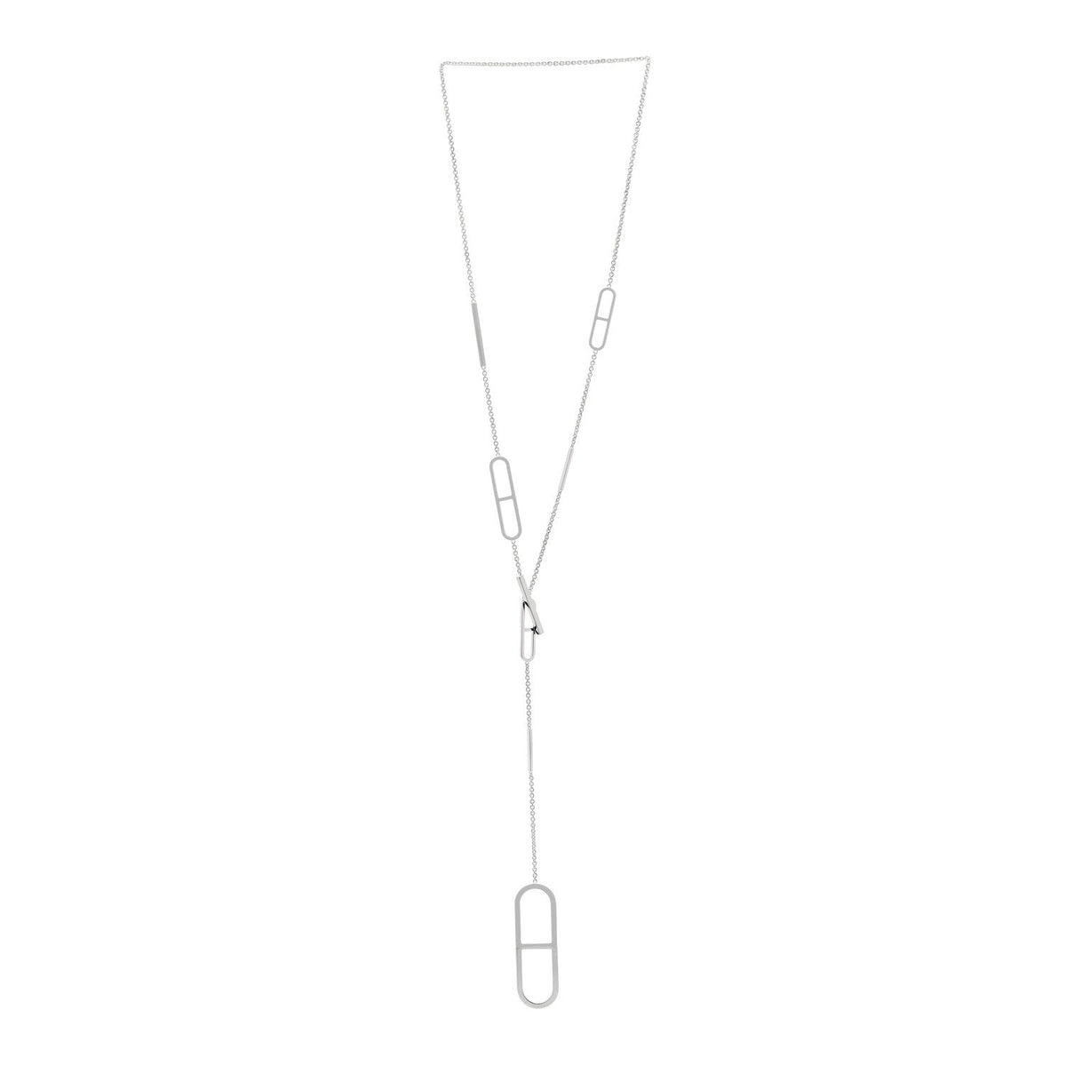 Sterling Silver Ever Chaine d'Ancre Long Lariat Necklace
