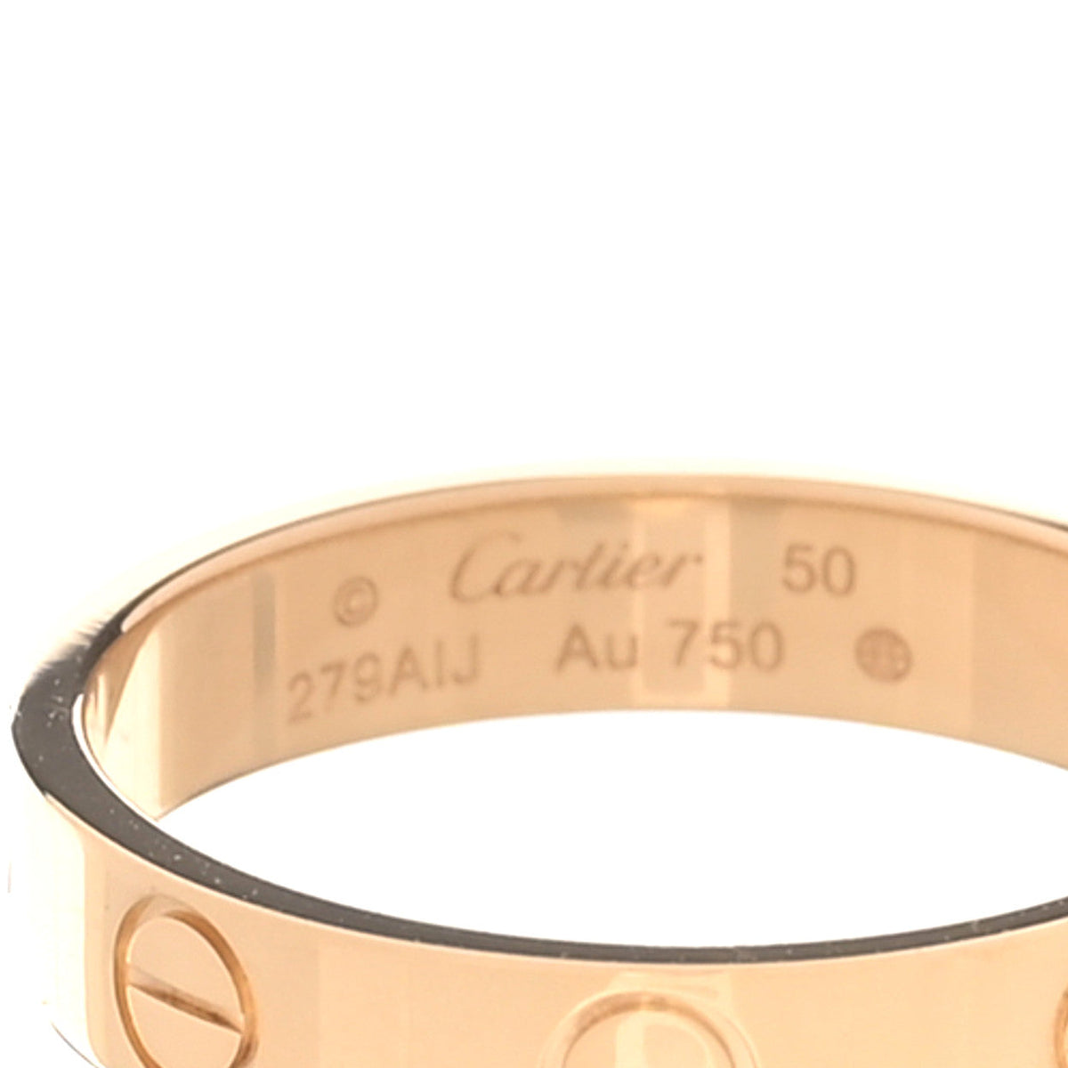 18K Yellow Gold 3.5mm LOVE Wedding Band Ring 50 5.25