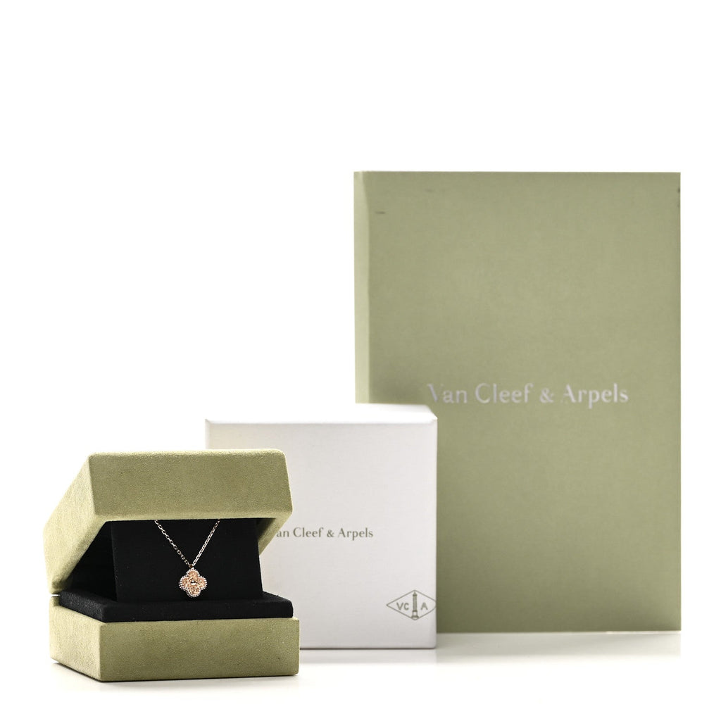 18K Rose Gold Sweet Alhambra Pendant Necklace