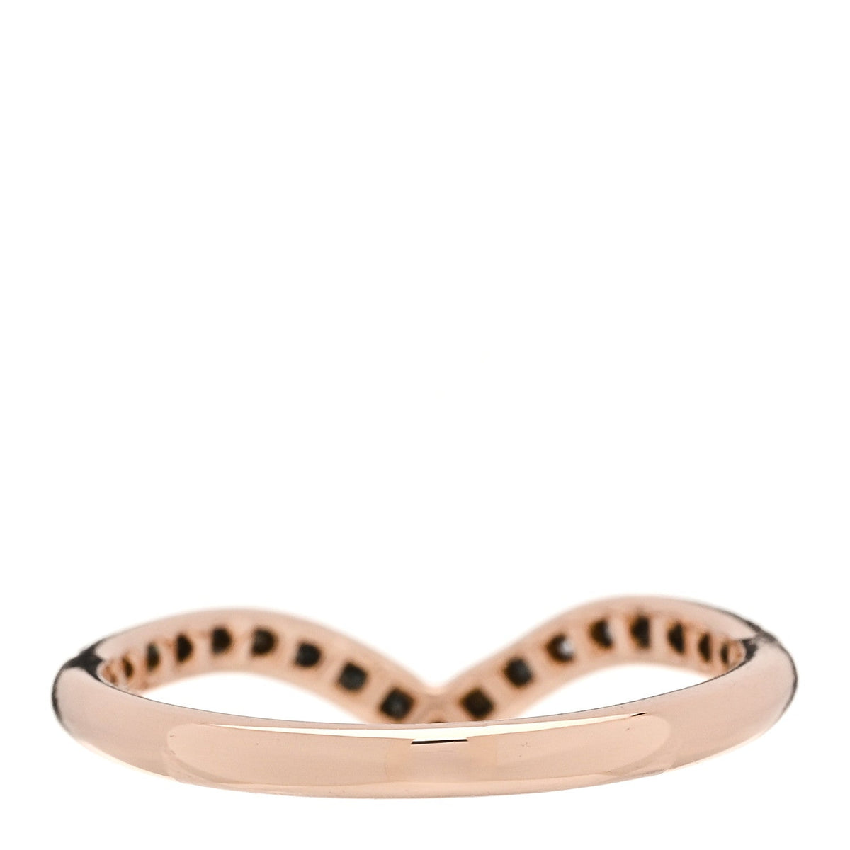 18K Rose Gold Diamond Soleste V Band Ring 48 4.5