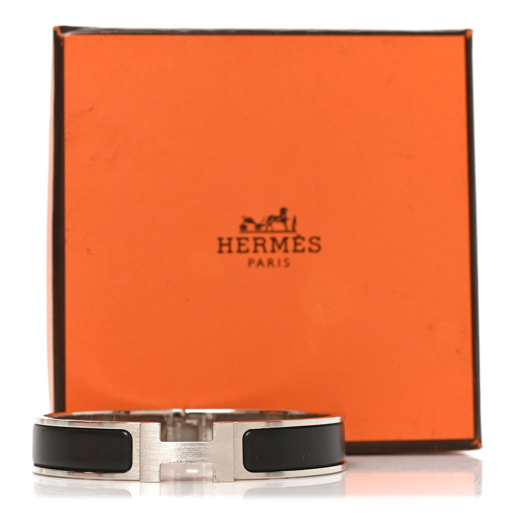Matte Enamel Narrow Clic Clac HH Bracelet T4 Black
