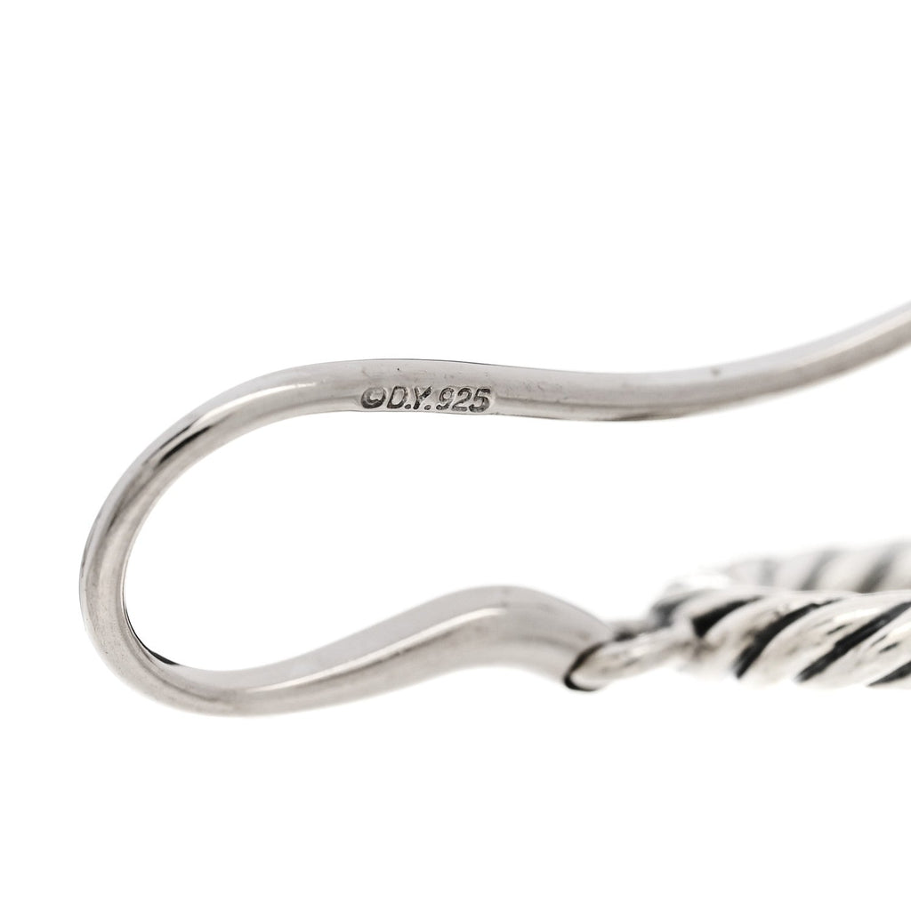 Sterling Silver Cultured Pearl Infinity Drop Earrings