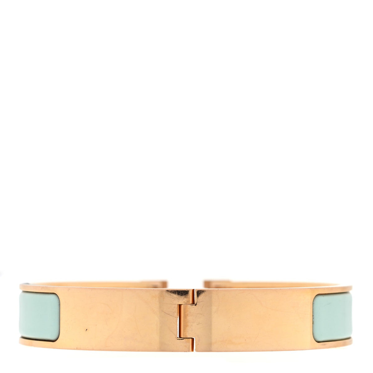 Enamel Narrow Clic Clac H Bracelet GM Bleu Polaire