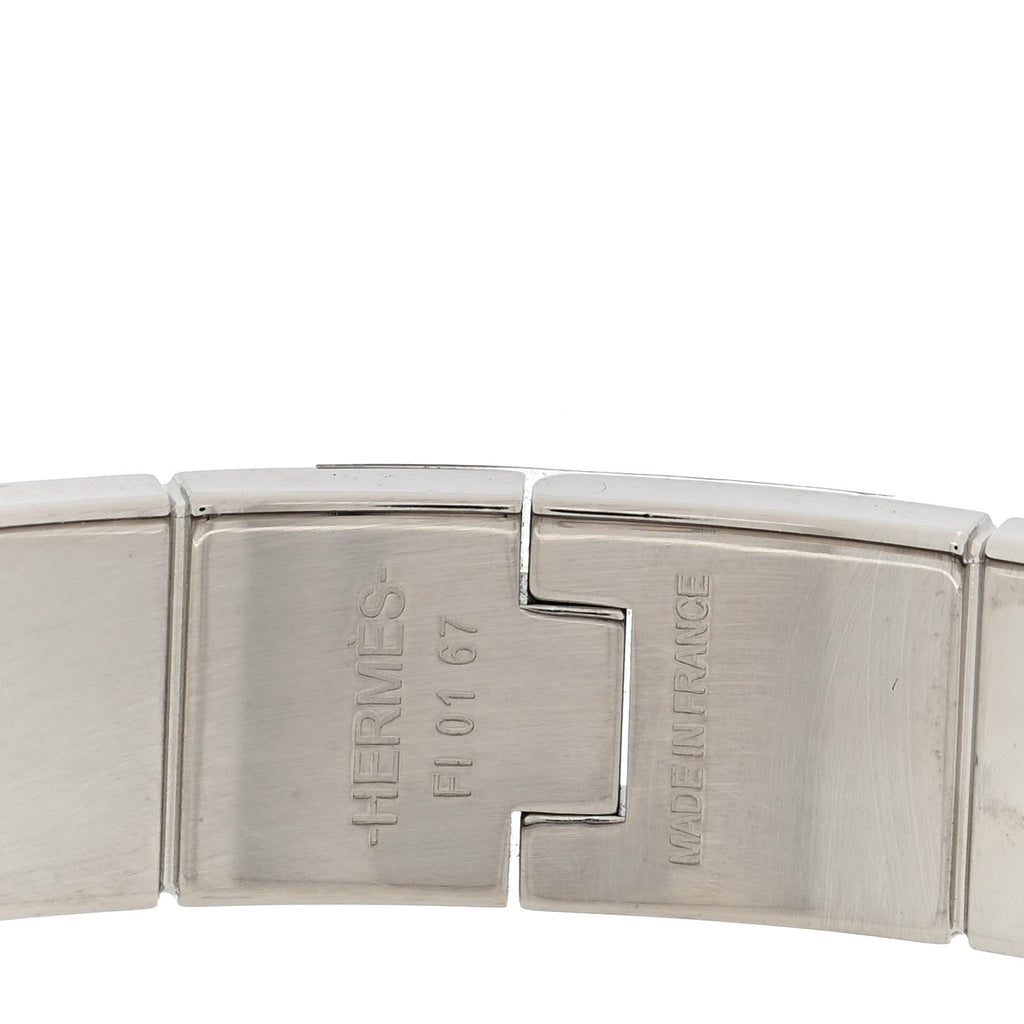 Enamel Charniere Uni Narrow Hinged Bracelet S Rouge Vif