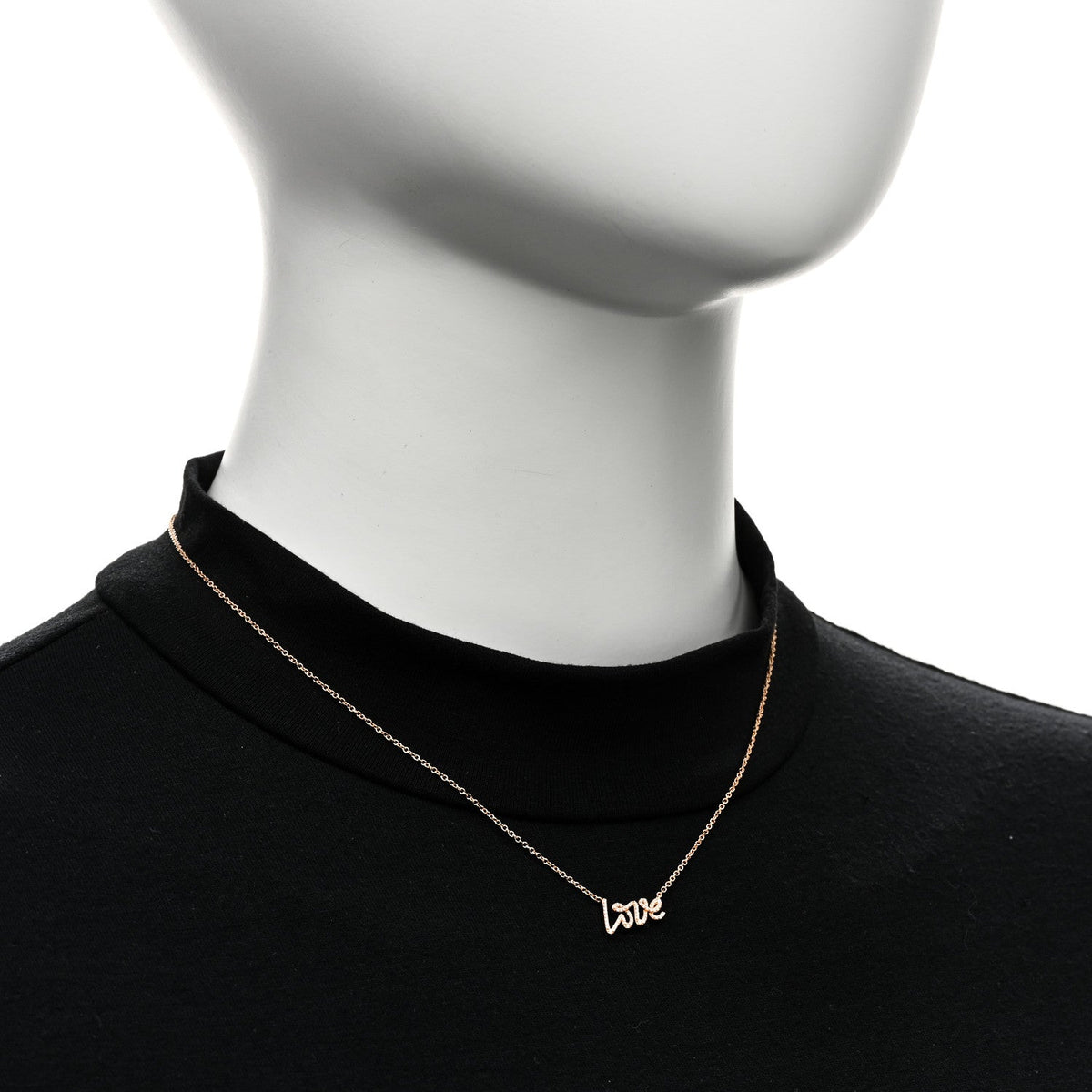 18K Rose Gold Diamond Mini Paloma's Graffiti Love Pendant Necklace
