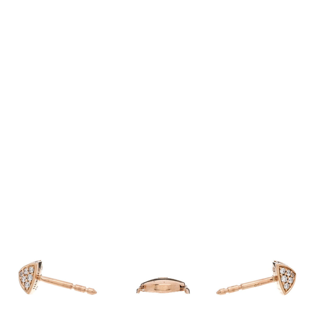 18K Rose Gold Diamond Clou d'H Stud Earrings
