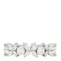 Platinum Diamond Victoria Alternating Band Ring 56 7.5
