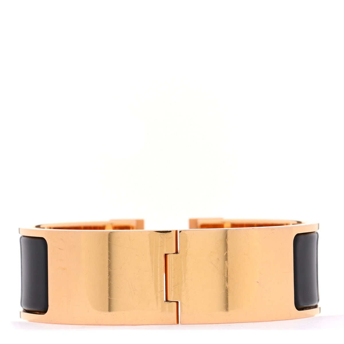Enamel Wide Clic Clac H Bracelet GM Black