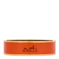 Enamel Printed Caleche Wide Bracelet 70 Orange