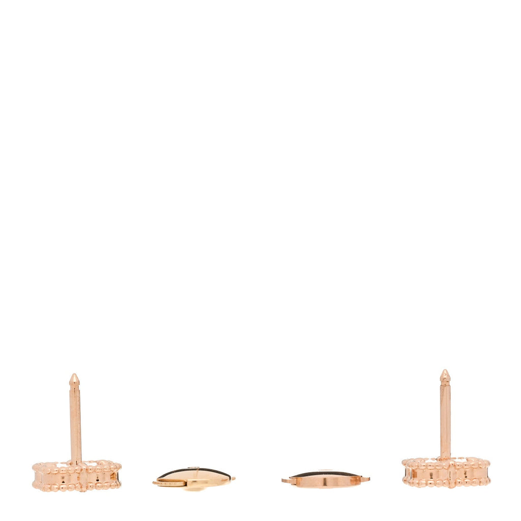 18K Rose Gold Carnelian Sweet Alhambra Earrings