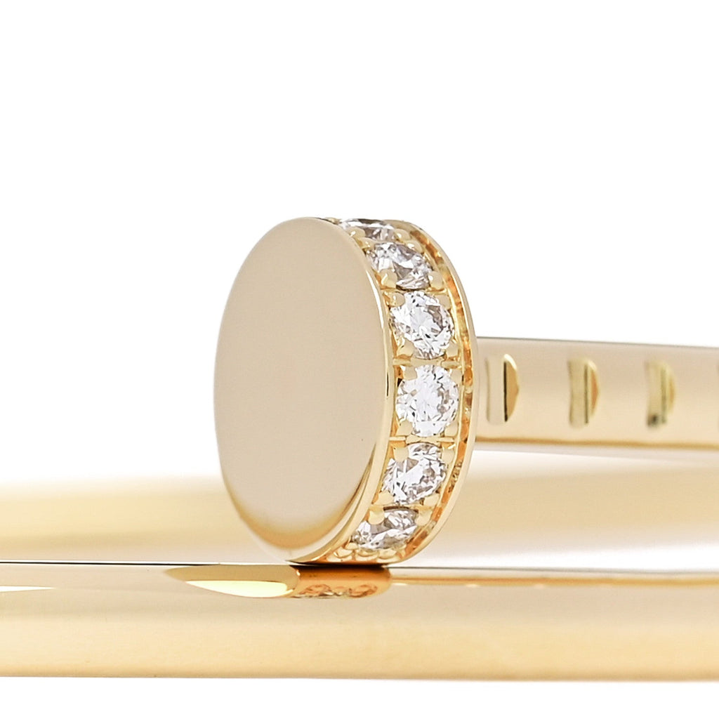 18K Yellow Gold Diamond Small Juste Un Clou Bracelet 18