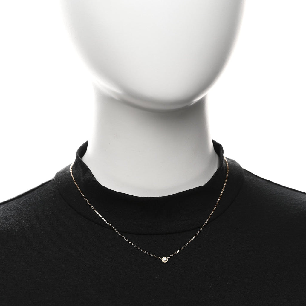 18K Pink Gold Diamond SM D'Amour Pendant Necklace