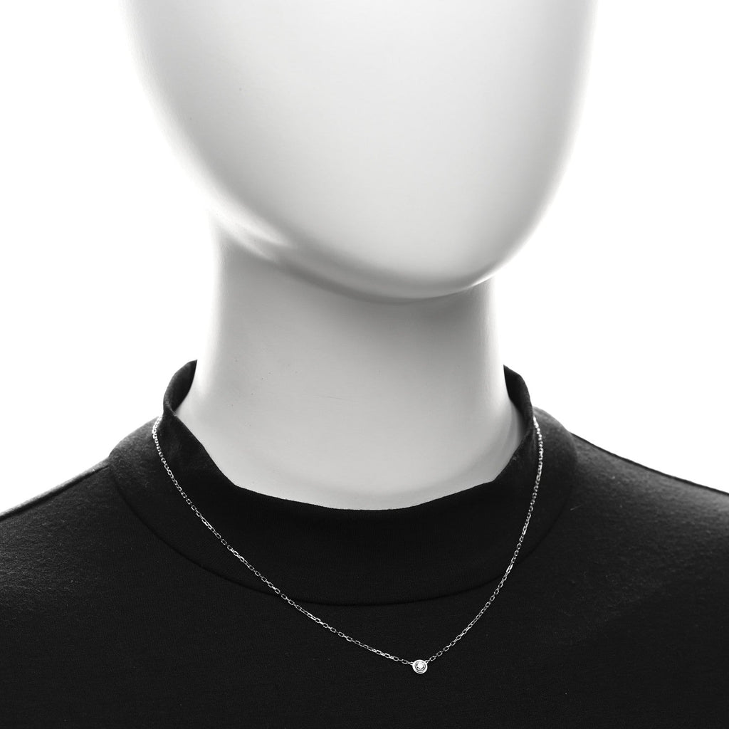 18K White Gold Diamond SM D'Amour Pendant Necklace