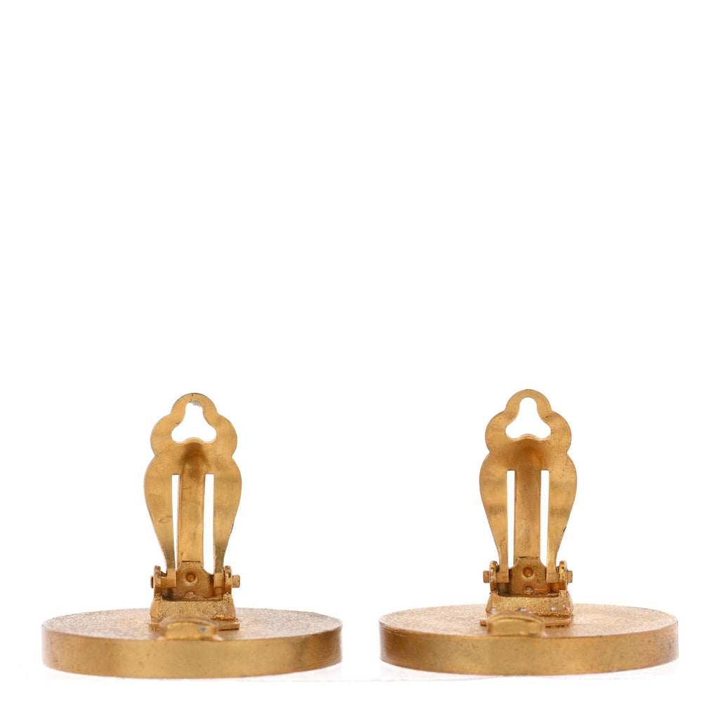 CC Clip On Earrings Red Gold