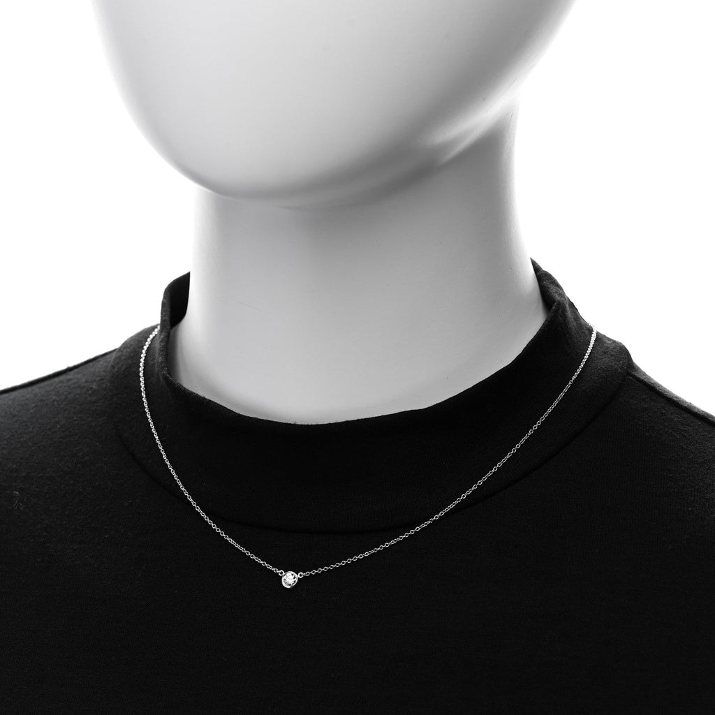 Platinum Diamond .22ct Elsa Peretti Diamonds By The Yard Pendant Necklace
