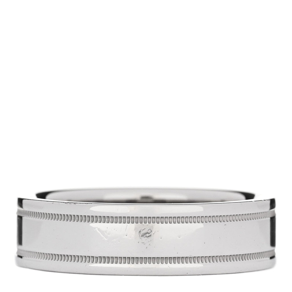 Platinum 6mm Together Double Milgrain Band Ring 59 8.75