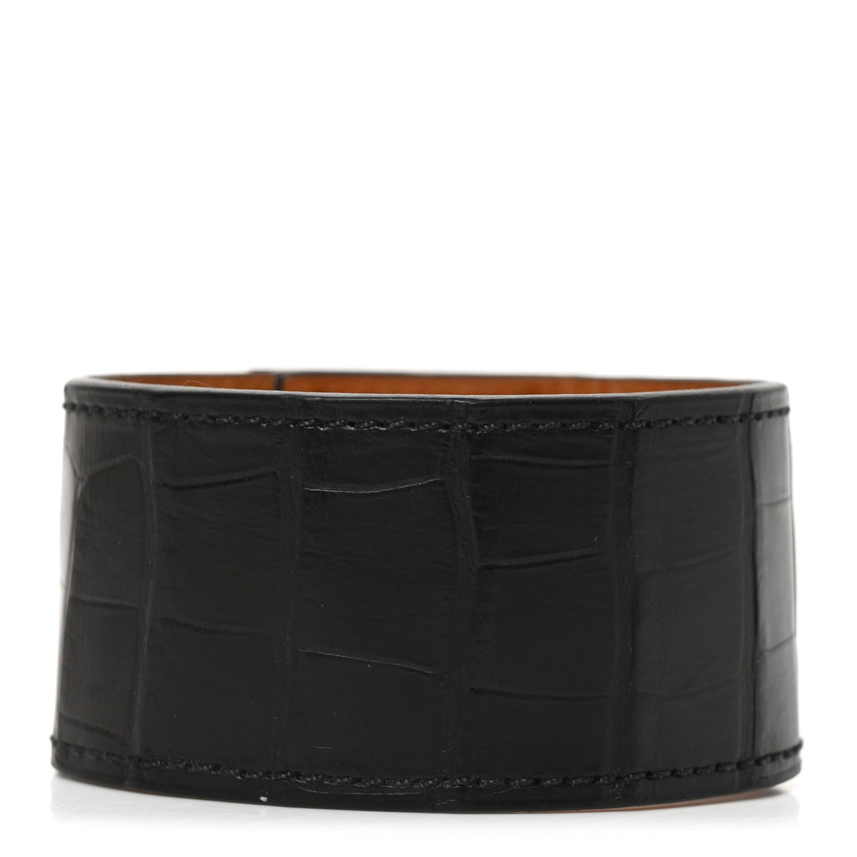 Shiny Alligator Kelly Dog Bracelet Black
