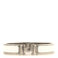Enamel Narrow Clic Clac H Bracelet GM White