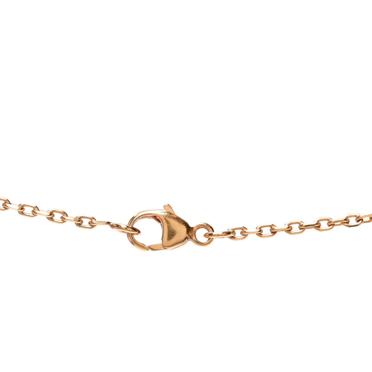 Lacquered Rose Gold Mini Pop H Pendant Necklace White