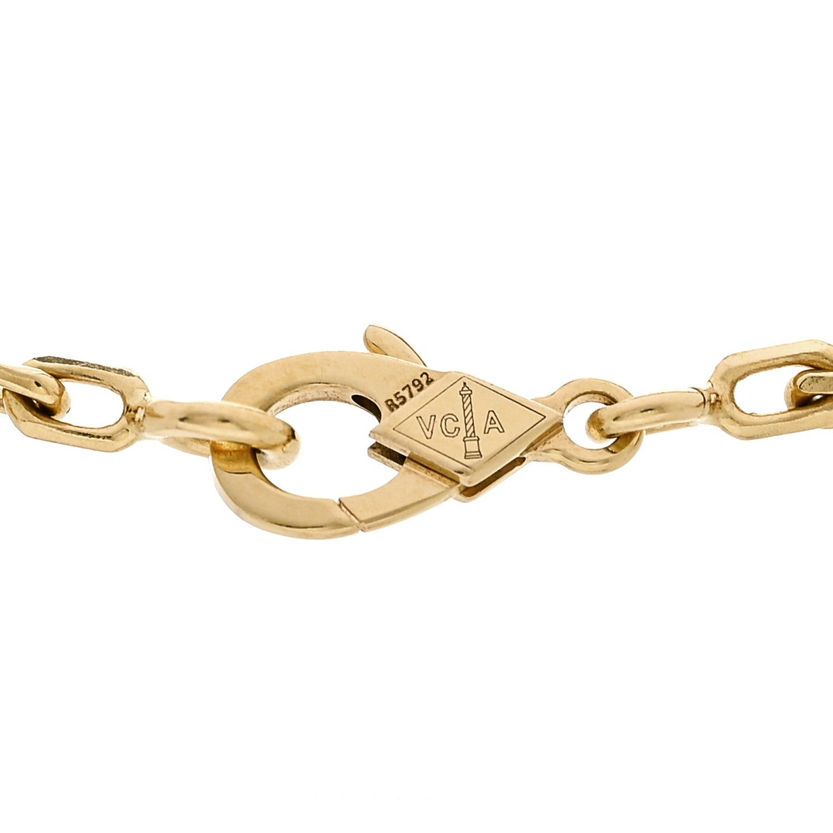 18K Yellow Gold Malachite 5 Motifs Vintage Alhambra Bracelet