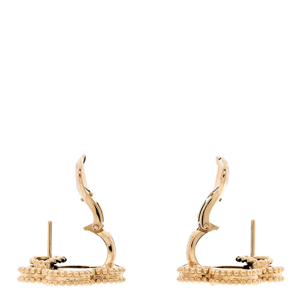 18K Yellow Gold Black Onyx Magic Alhambra Earrings
