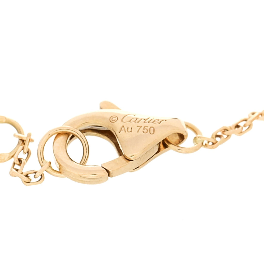 18K Yellow Gold Diamond Lapis Lazuli Amulette de Cartier Bracelet