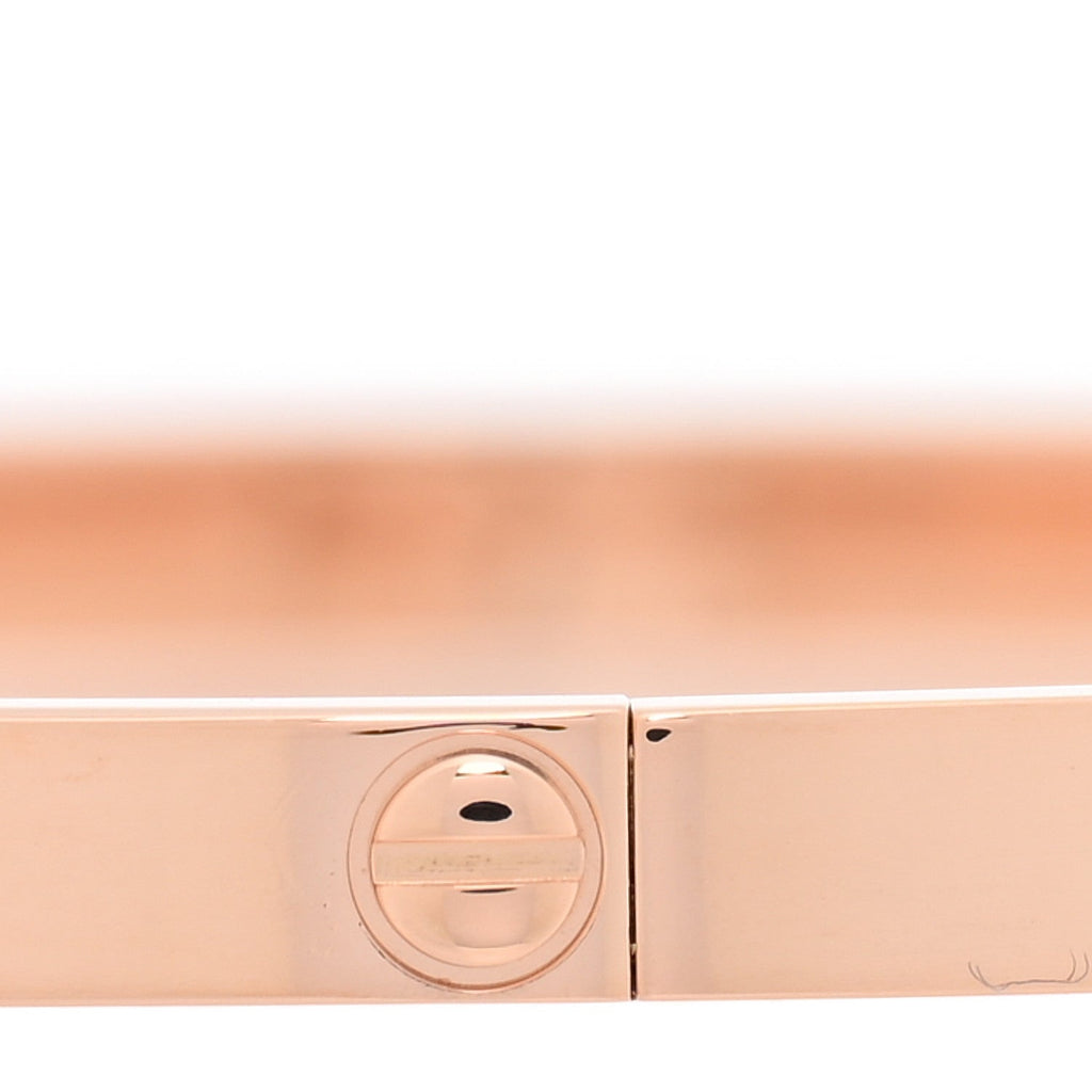 18K Pink Gold 6 Diamond Small LOVE Bracelet 20