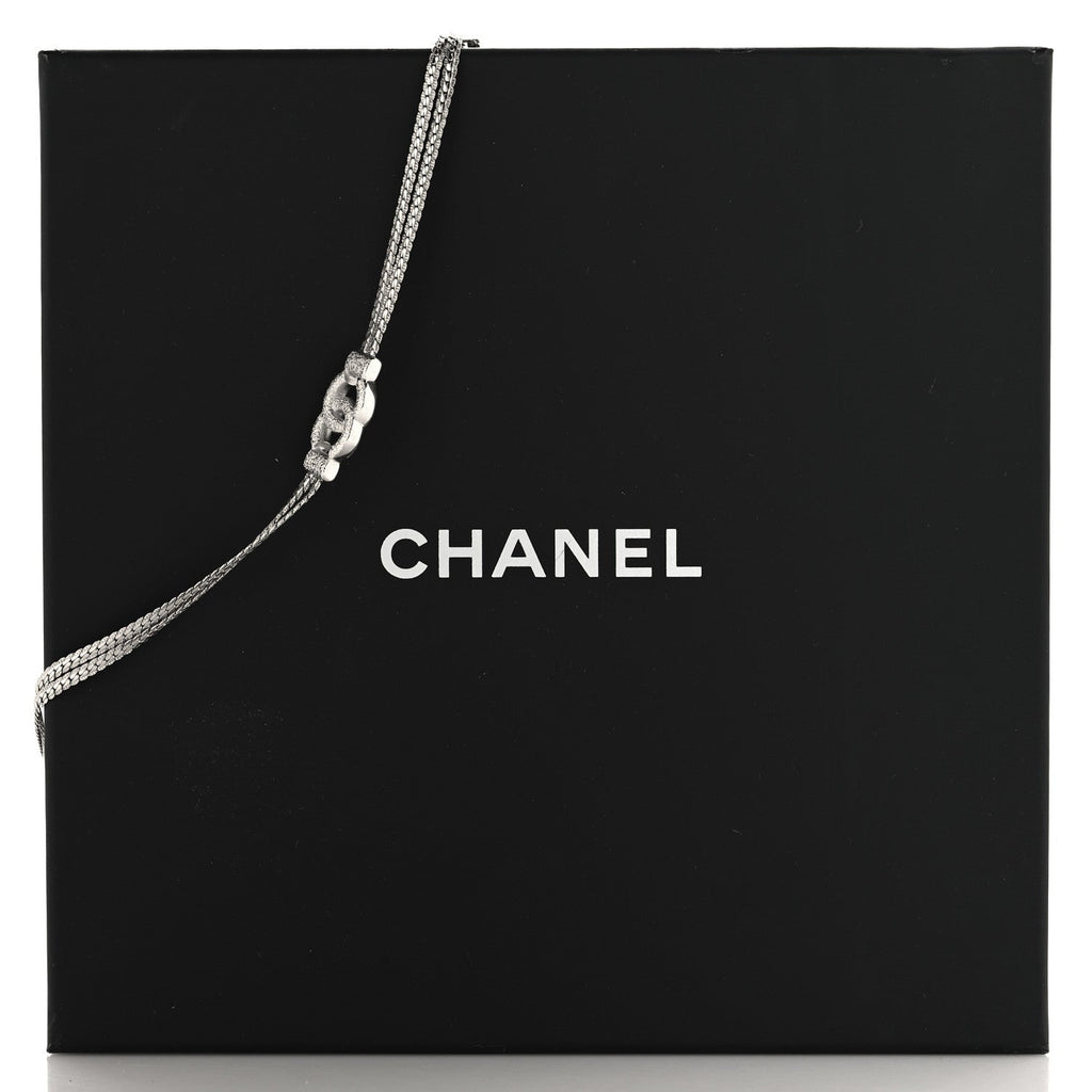Metal Chain CC Choker Silver