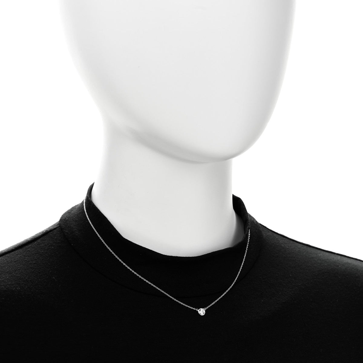 Platinum Diamond .24ct Elsa Peretti Diamonds by the Yard Pendant Necklace