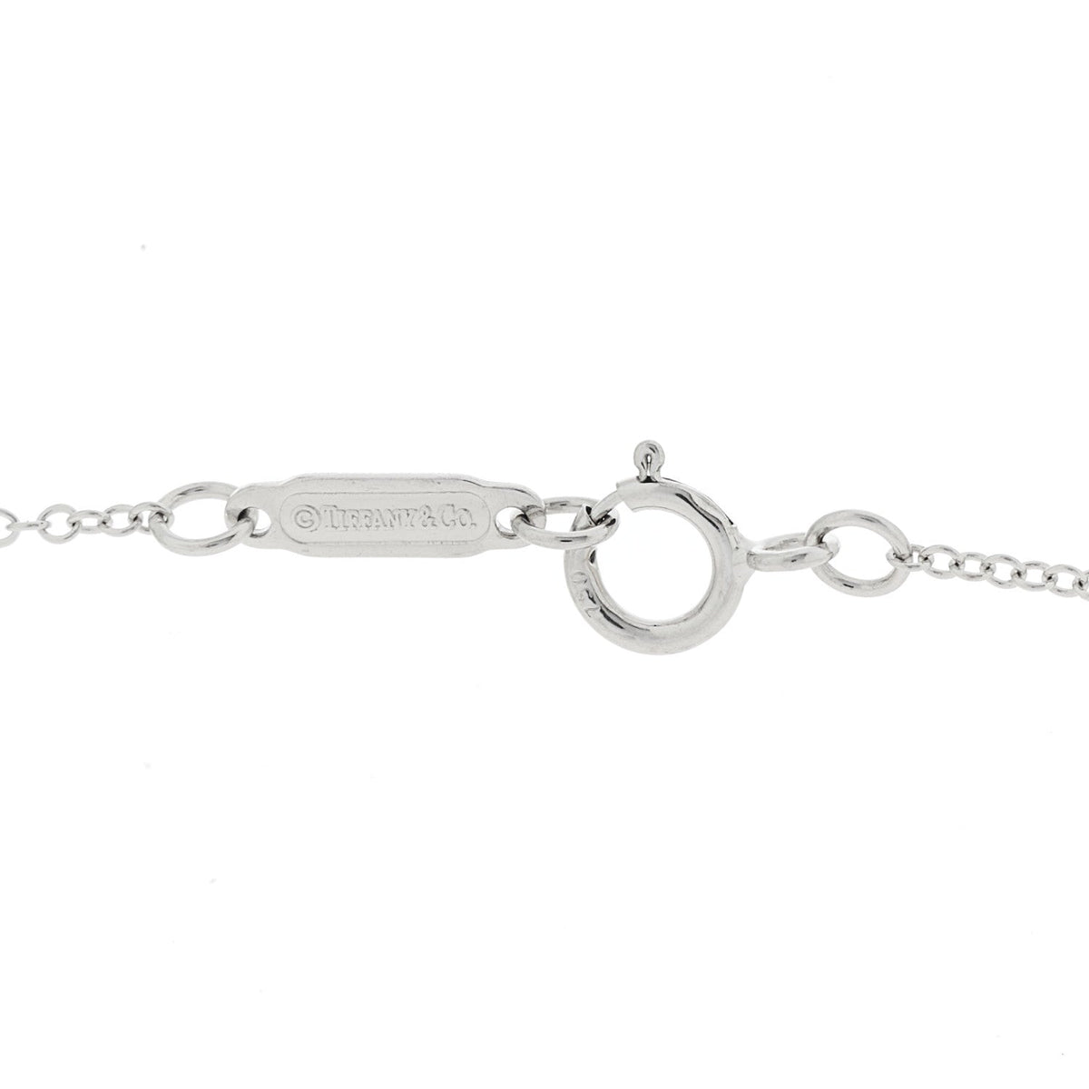 18K White Gold Diamond Cushion Pendant Necklace