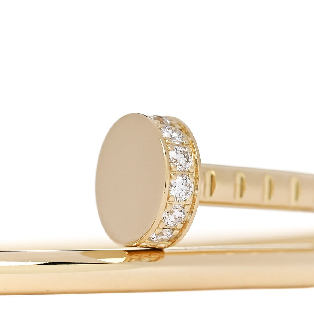 18K Yellow Gold Diamond Small Juste Un Clou Bracelet 16