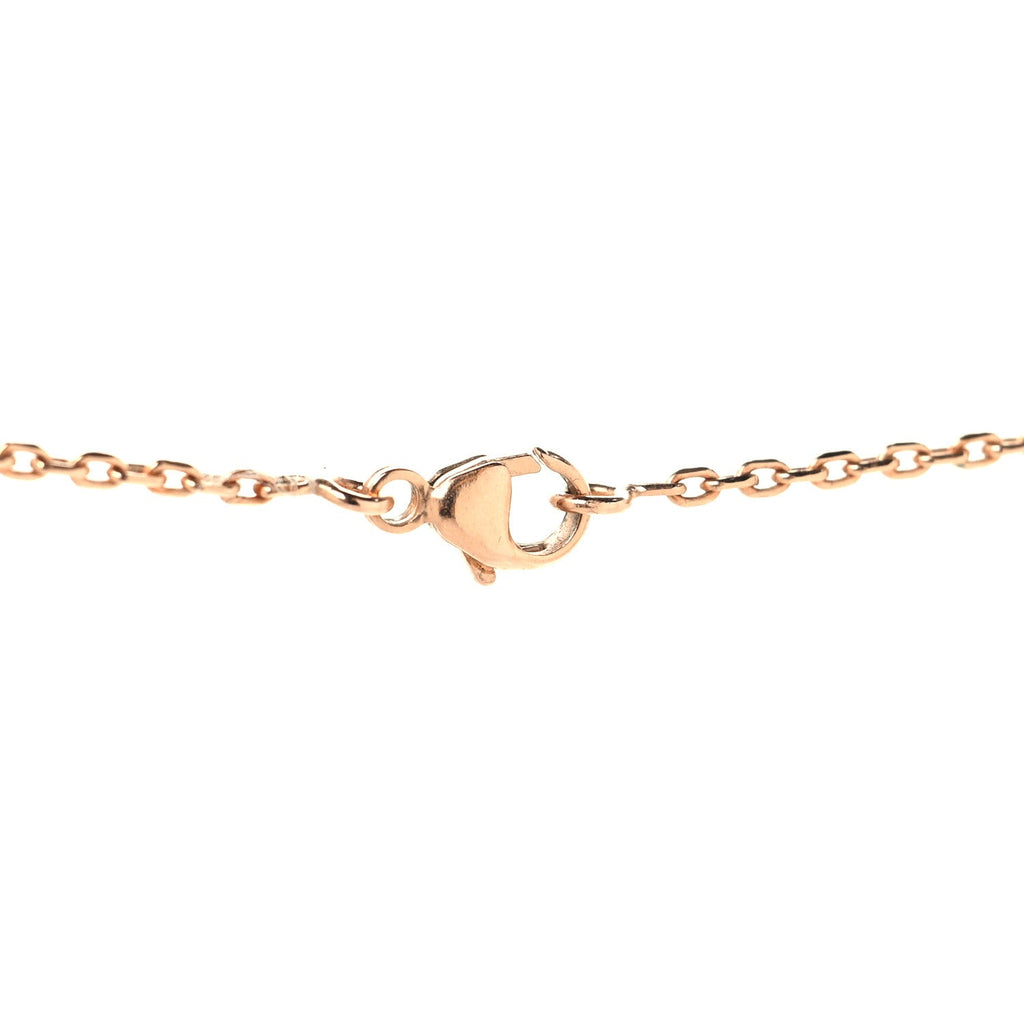 Lacquered Gold Pop H Pendant Necklace Rose Dragee
